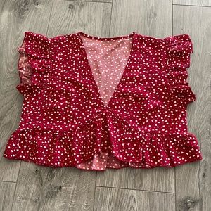 SHEIN flowy crop top